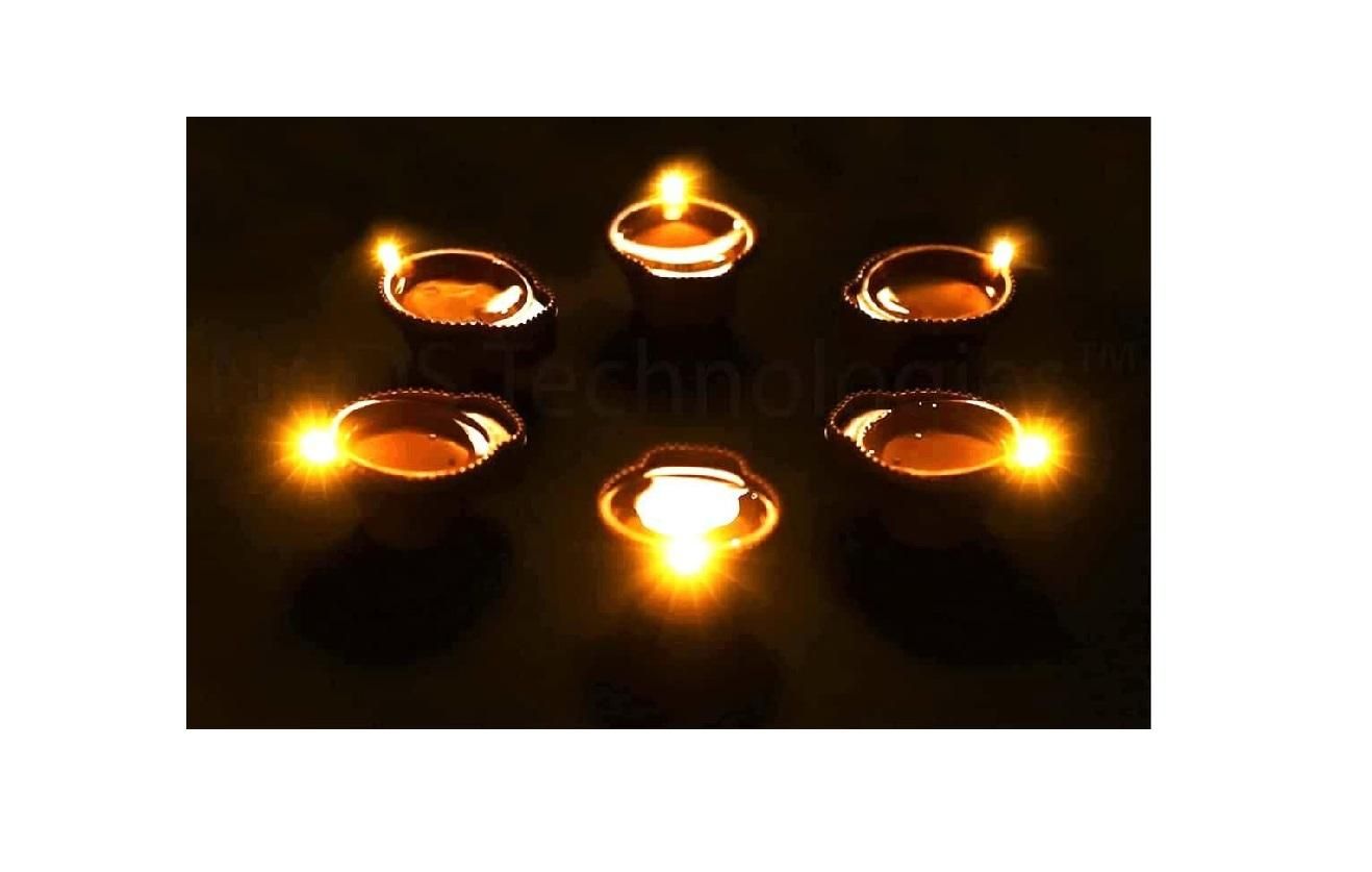LED Light Water Sensor Diyas Plastic with, Ambient Lights, (Pack of 6/12/18/24)💯❤️